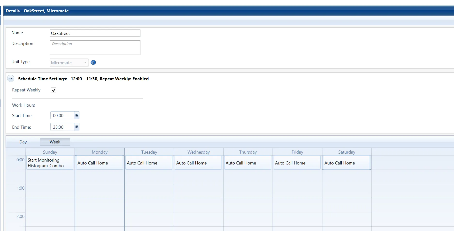 Weekly Scheduler